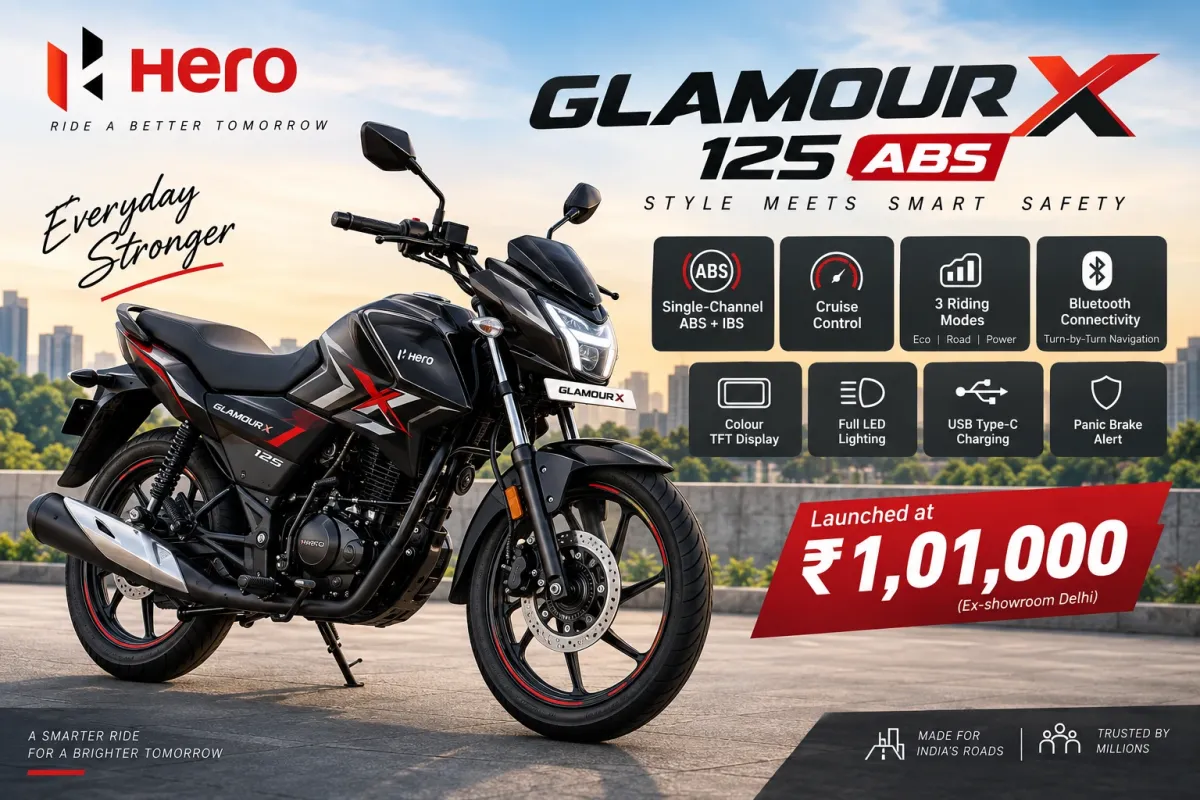 Hero Glamour X 125 ABS Launched at ₹1.01 Lakh