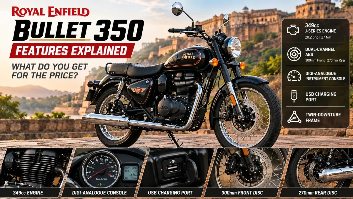 Royal Enfield Bullet 350 Features Explained What Do You Get for the Price