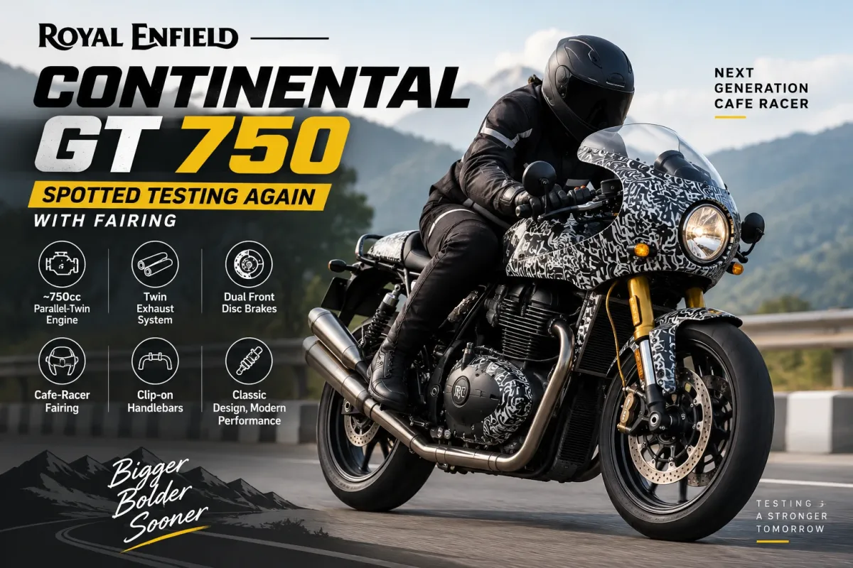 Royal Enfield Continental GT 750 Spotted Testing Again