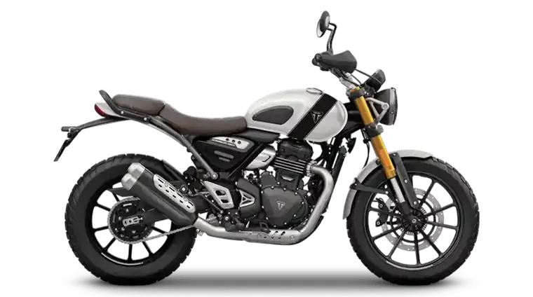 Scrambler 400 X Pearl Metallic White and Phantom Black