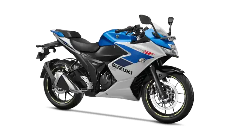 Gixxer Sf 250 Metallic Triton Blue and Pearl Glacier White