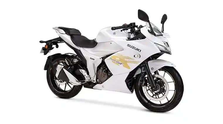 Gixxer Sf 250 Pearl Glacier White and Metallic Mat Platinum Silver No 2